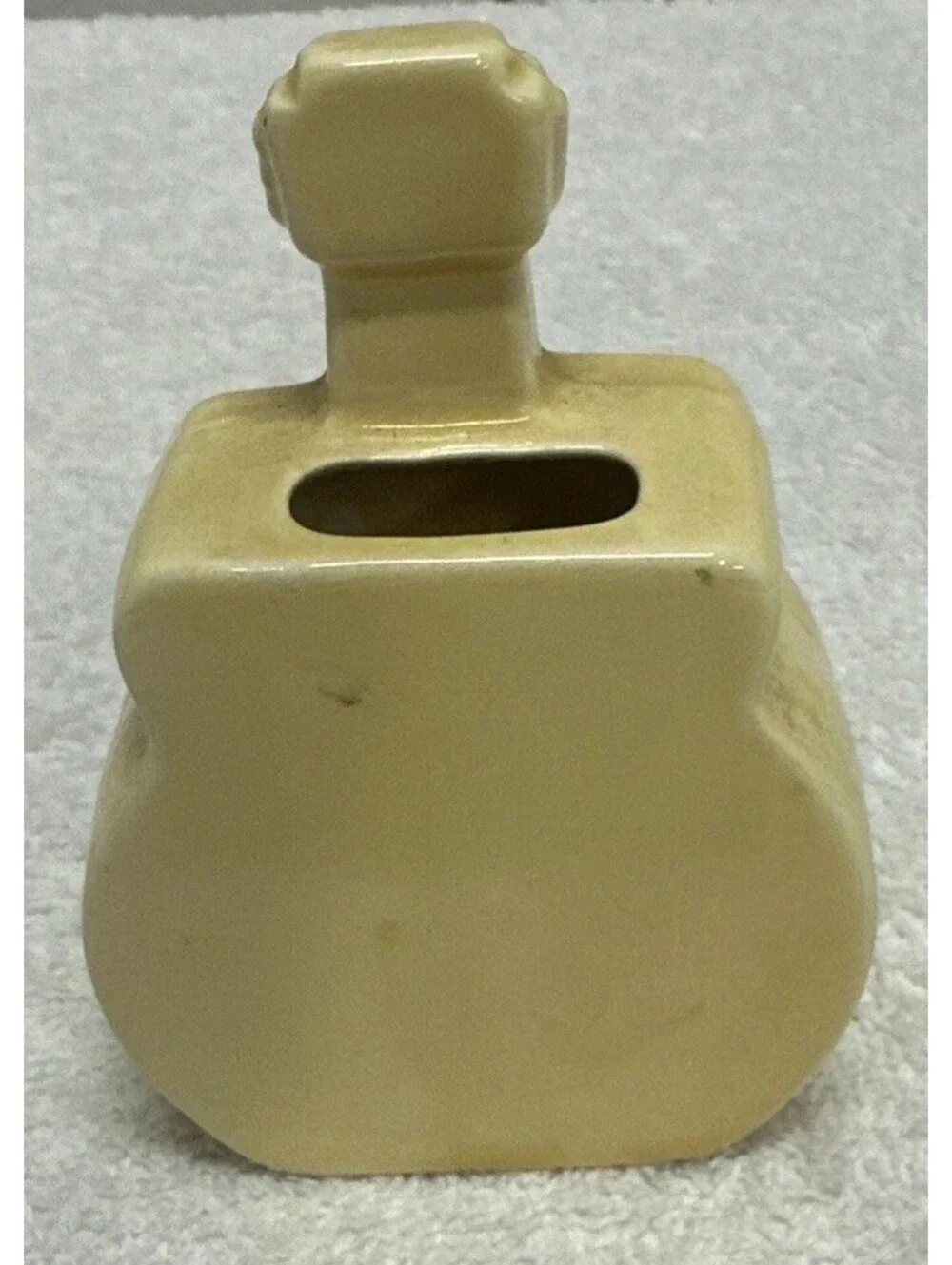 Vintage Grand Ole Opry Souvenir Ceramic Gold Guitar Shaped Toothpick Holder EUC